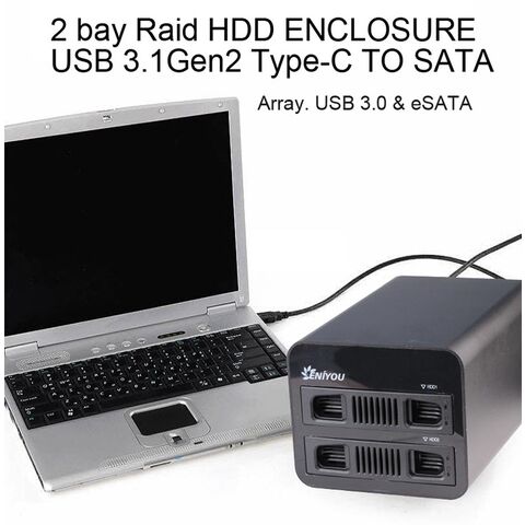 Boîtier RAID et JBOD à 4 baies - Disque dur eSATA 6,3 cm/3,5 USB