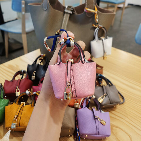 Buy Wholesale China Ea116 Picotin Bags Shape Accessories Fashion Mirror  Cute Car Keychain Luxury Rodeo Leather Bag Charm & Bag Charm at USD 11