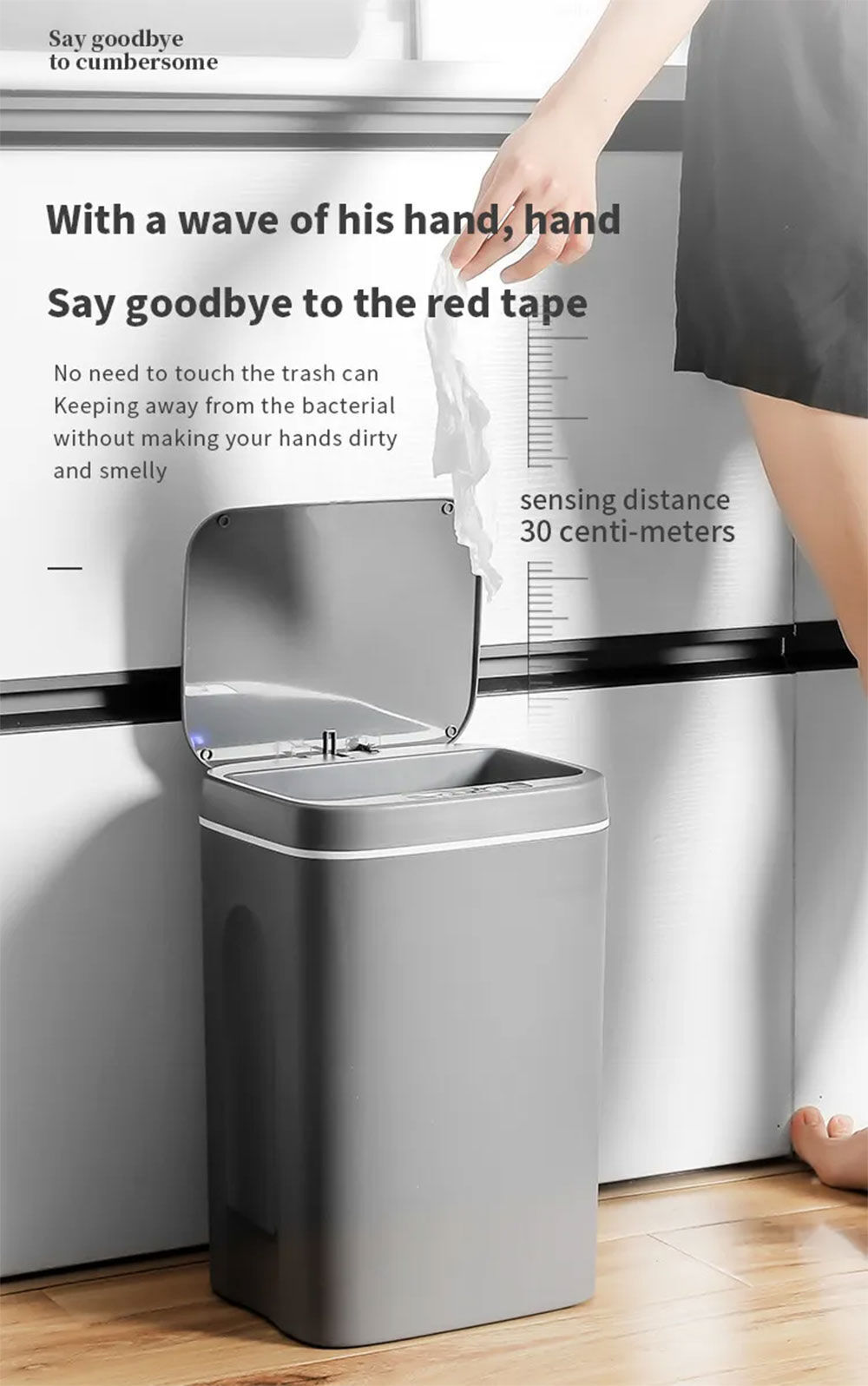 Buy Wholesale China Smart Induction Trash Can Automatic Dustbin Bucket