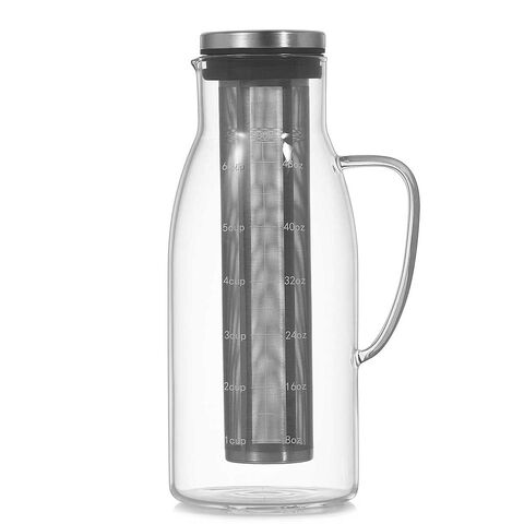 Airtight Cold Brew Iced Coffee Maker and Tea Infuser Reusable Filter with  Spout Glass Carafe with Stainless Steel - China Cold Brew Coffee Maker and  Cold Brew Glass Pot price