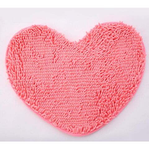 Buy Wholesale China Heart Shape Microfiber Chenille Door Mat With