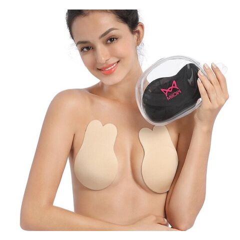Rabbit Ear Silicone Self Adhesive Push Up Bras Invisible Strapless Nipple  Cover