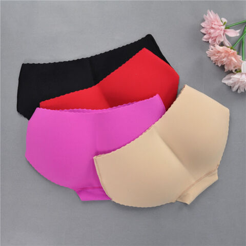Invisible Padded Butt-Lifter Underwear Bonded Seamless Mid-thigh