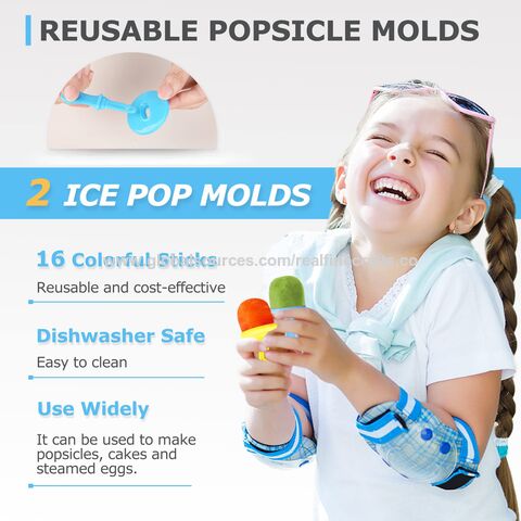 Ice Cake Pop Mold Silicone Popsicles Molds for Kids Reusable Easy