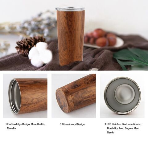 Buy Wholesale China Wood Grain Stainless Steel Cup 20oz 30oz Wine
