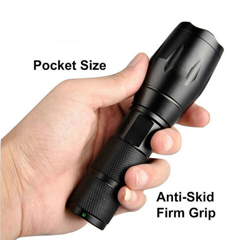 Zoom Strong Light Flashlight Rechargeable Non-Slip Led Flashlight