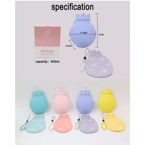 Buy Wholesale China Microwave Heating Eco-friendly Silicone Small Hot Water  Bottle With Cover & Silicone Hand Warm Hot Water Bag at USD 1.1