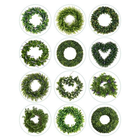 Faux Boxwood Wreath Heart - 17 Inch