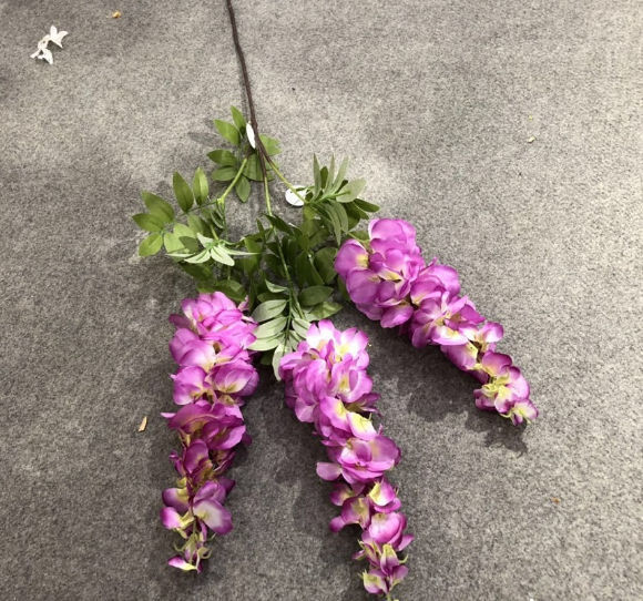 Artificial Hanging Wisteria Silk Flower Fake Vine Plant Outdoor Wedding  Decor UK