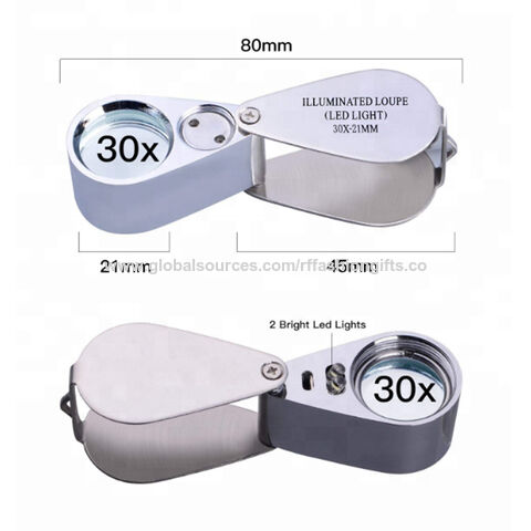Buy Wholesale China Black Pu Leather Pocket Magnifier Portable