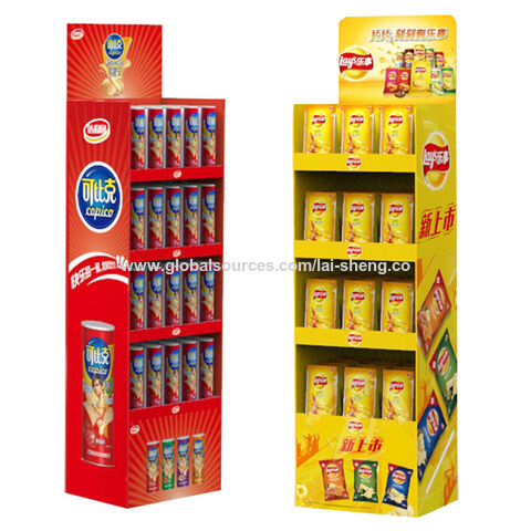 Mild Steel Free Standing Unit Display Stand For Chips, For