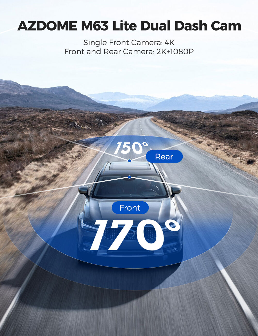 Buy Wholesale China Azdome M63 Lite Dual Dashboard Camera Front 2k And ...