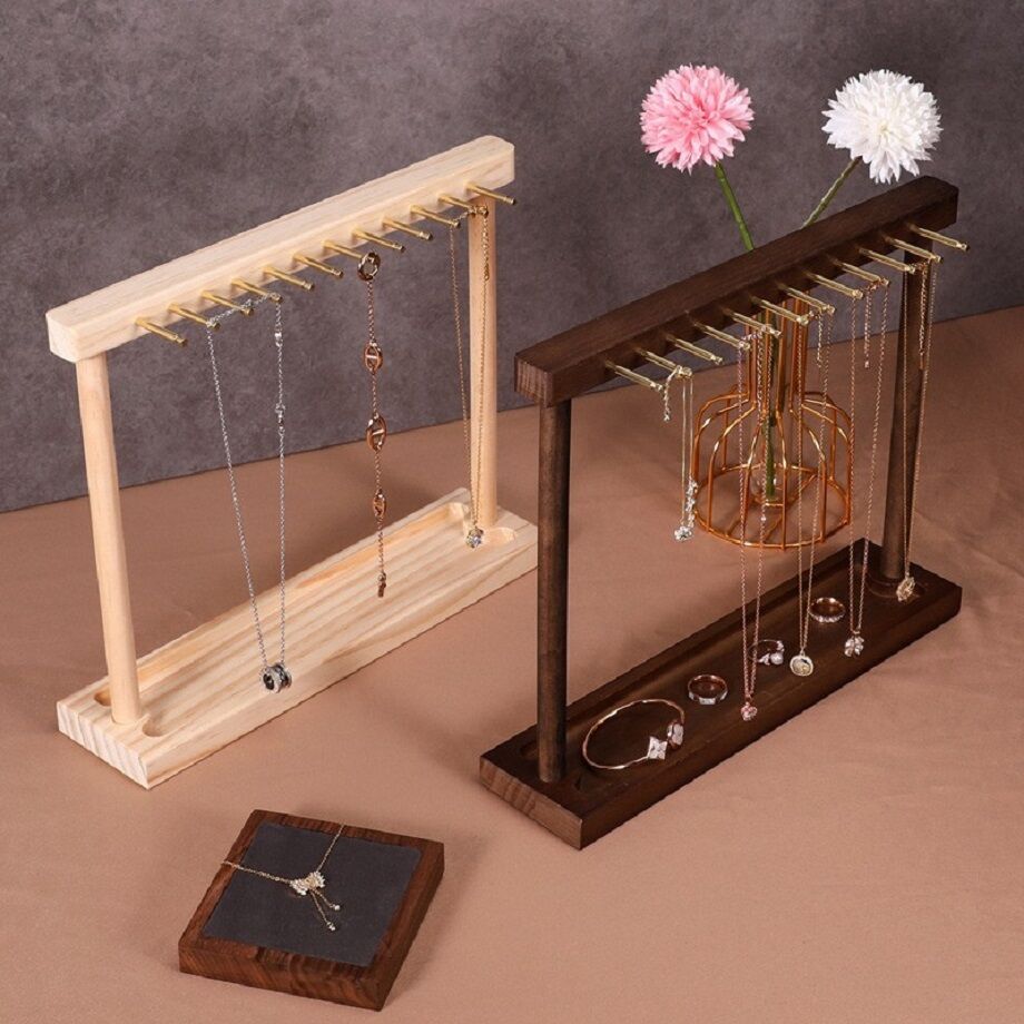 Buy Wholesale China In Stock Wooden Jewellery Storage Rack Double Sided