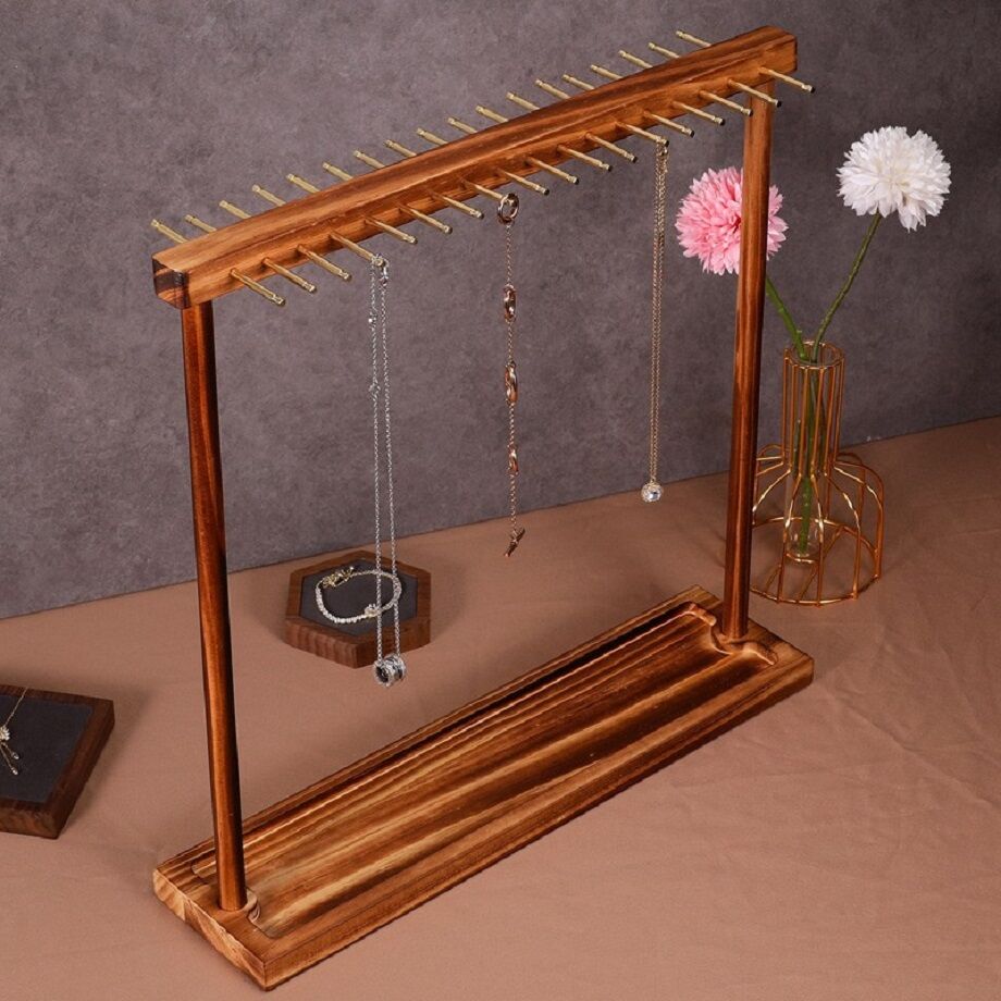Buy Wholesale China In Stock Wooden Jewellery Storage Rack Double Sided