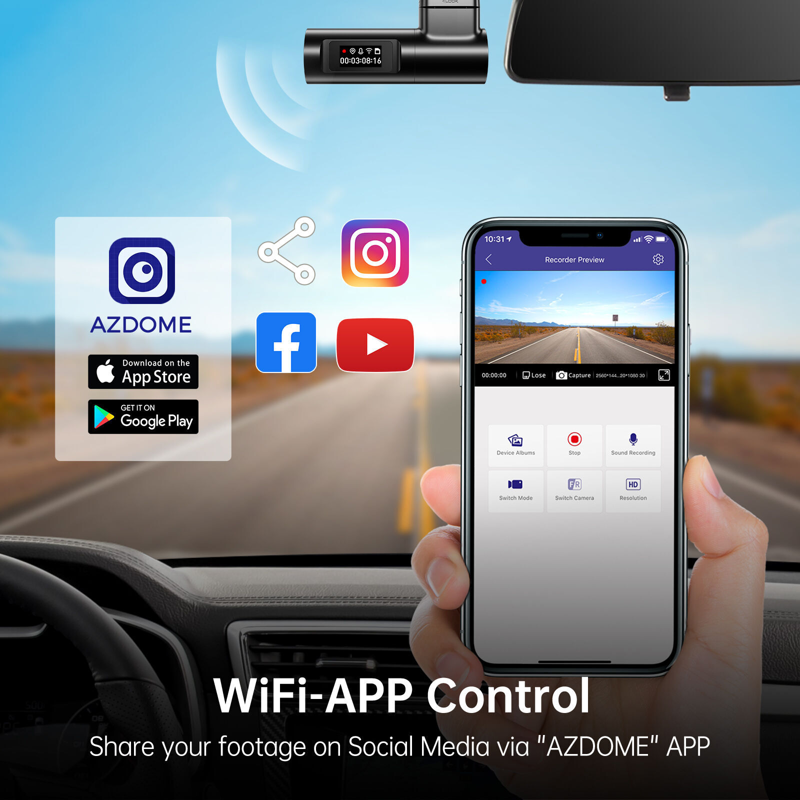 How to Connect to the Azdome Dash Cam App