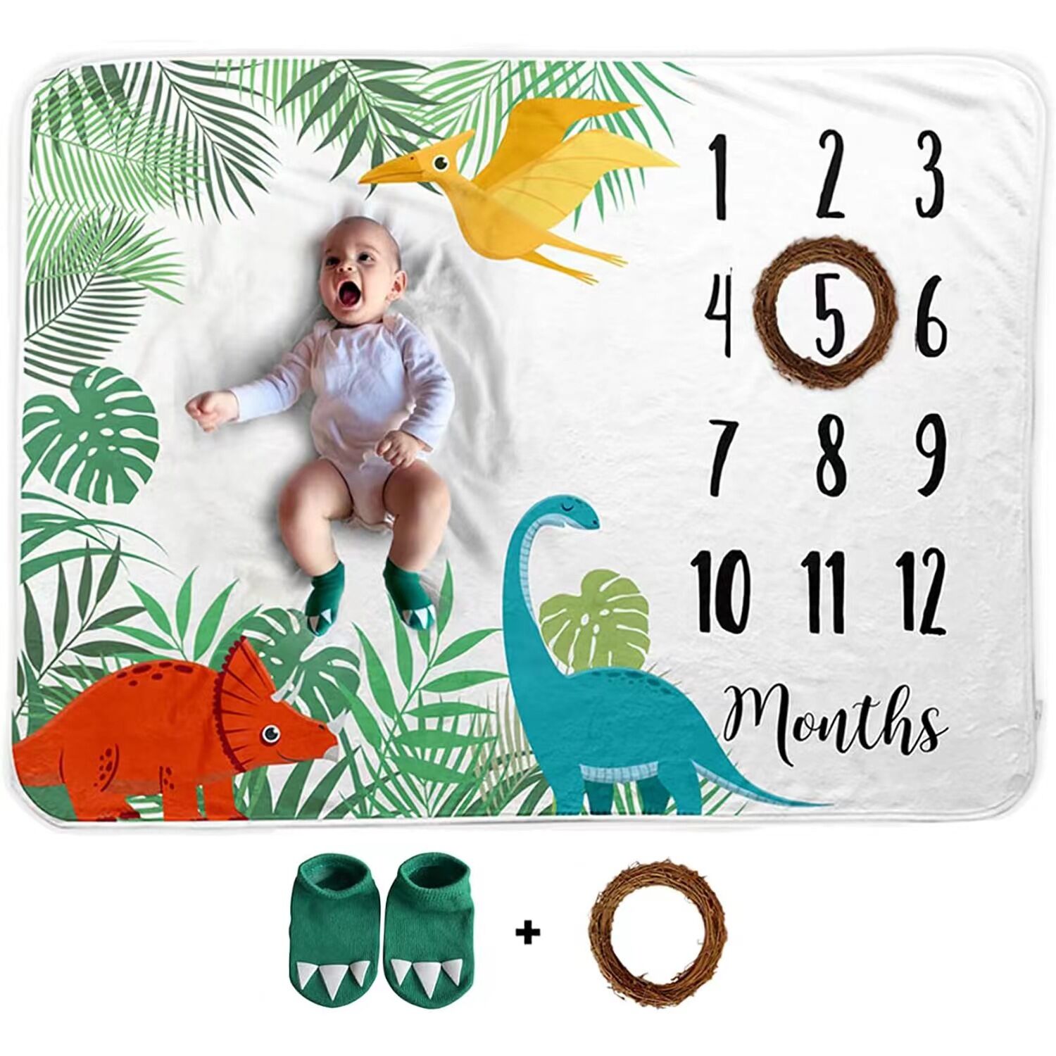 Buy Wholesale China Custom Flannel/cotton Baby Newborn Month Blanket