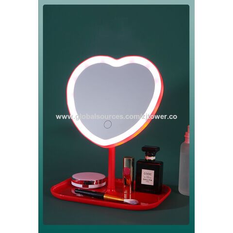 Maquillaje USB de espejo LED con luces encendidas 10 bombillas 3 modos de  iluminación Espejo cosmético montado en la pared de mesa (solo luces)