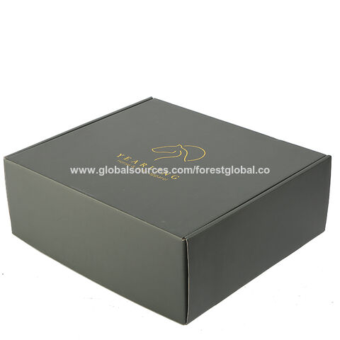 Venta al por mayor de zapatos de ropa con velas corrugadas con logotipo impreso personalizado, cajas de embalaje de maquillaje, caja de regalo de Kraft Mailer negro