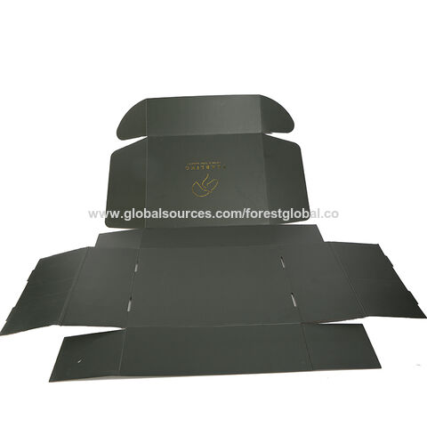 Venta al por mayor de zapatos de ropa con velas corrugadas con logotipo impreso personalizado, cajas de embalaje de maquillaje, caja de regalo de Kraft Mailer negro