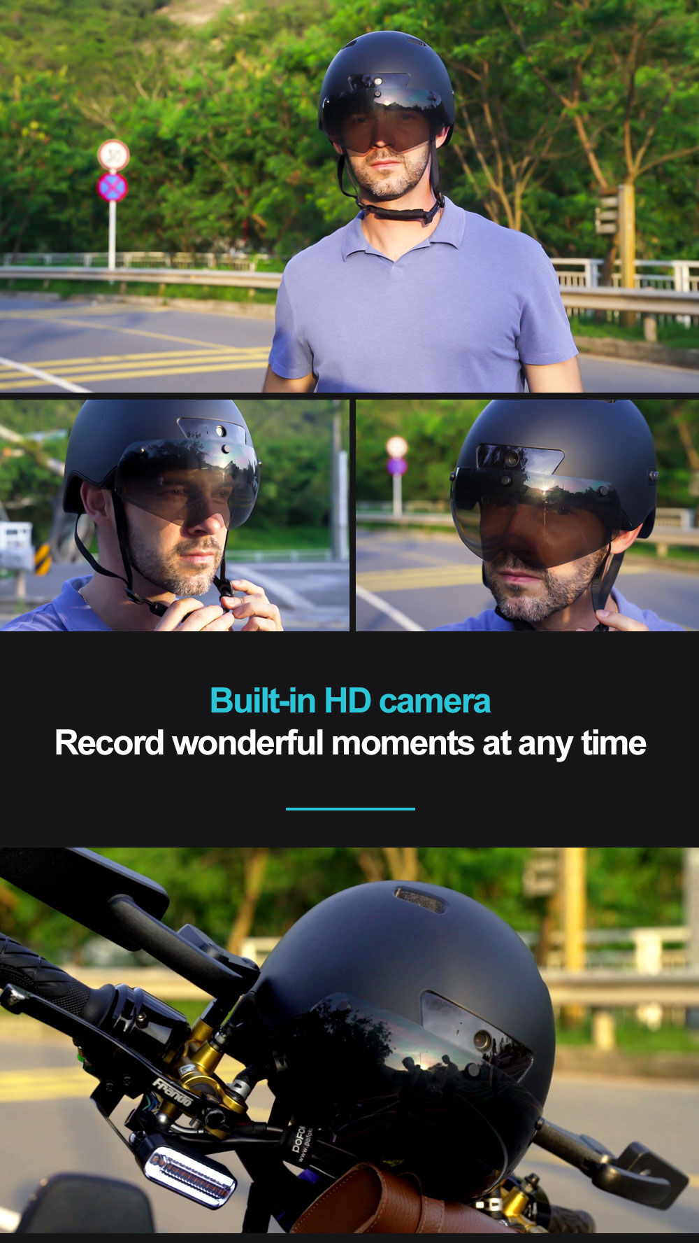 2023 New Freedconn Smart Bluetooth Helmet Built In System Support 3 Riders Talking