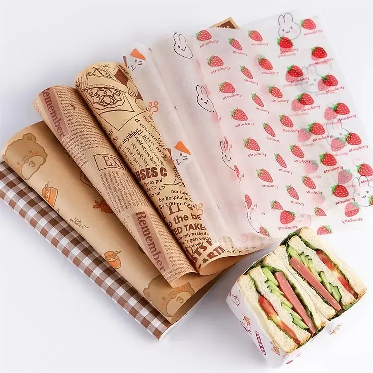 1 Rollo, Papel Encerado Con Estampado Vintage, Papel Para Envolver  Alimentos Resistente A La Grasa, Envoltorios