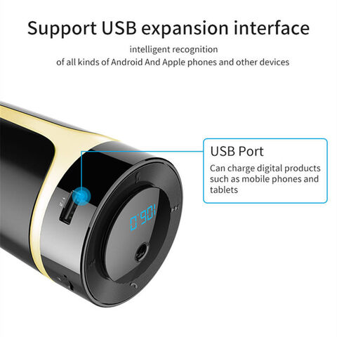 مرطب هواء للسيارة USB محمول بتقنية البلوتوث بدون استخدام اليدين مشغل MP3 معطر جو شاحن سيارة موزع الزيوت العطرية جهاز تنقية