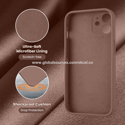 Funda de silicona para iPhone 11 [Bordes cuadrados] y [Protección de la  cámara] Funda para teléfono móvil mejorada con forro suave de microfibra  antiarañazos de 6,1 pulgadas