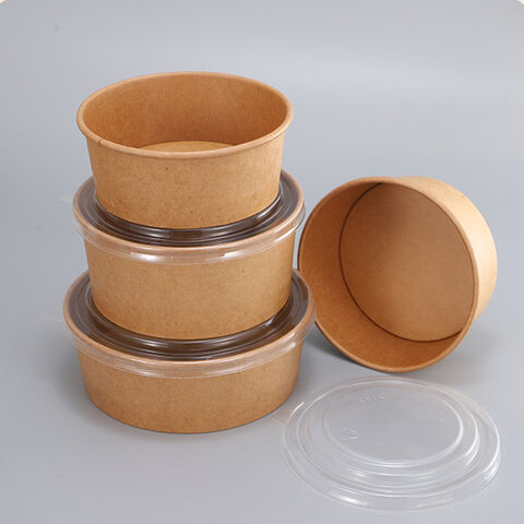 PET Lids for Bio Bamboo Pulp Salad Container 25 oz.