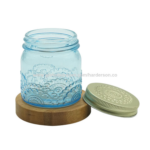 Wholesale Empty 10oz 300ml Clear Glass Candle Jar candle vessels