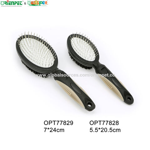 ORIENPET &amp; OASISPET JJFD14275 Brosse à double broche Outils de toilettage pour animaux de compagnie Produits pour animaux de compagnie