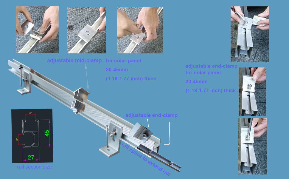 Solar Panel Mounting Braket Kit System For Sloped Pitched Tin Roof ...