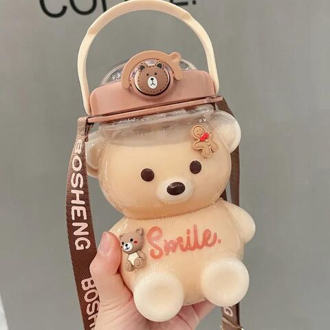 1000ML/1400ML Kawaii Bear Kettle Straw Water Cup Summer Large