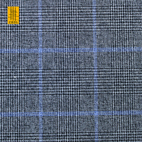 Tissu extensible en rayonne de polyester teint en fil de haute qualité populaire pour costumes, tissu mélangé de polyester