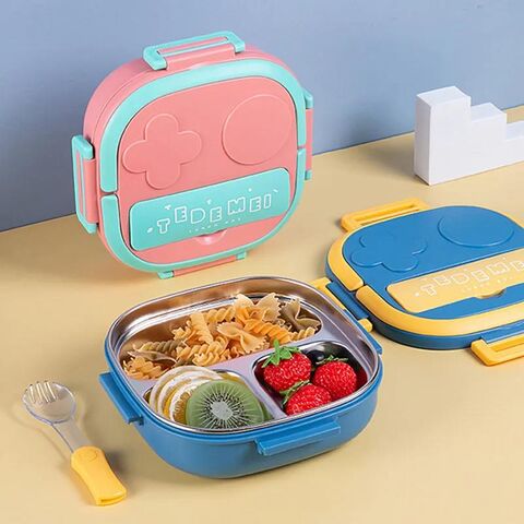 Fiambrera térmica portátil para niños, bolsa de almuerzo aislada,  contenedor de almacenamiento de vajilla para la escuela