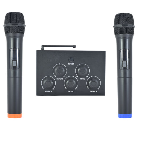 Set 2 Microfonos Inalambricos Uhf Ideal Karaoke