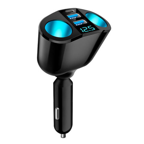 شاحن سيارة USB بالجملة 66 واط متعدد USB محول ولاعة السجائر مقسم مقبس مع 2 شواحن سيارة USB PD
