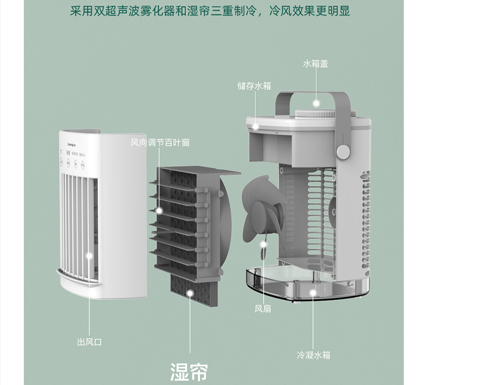Buy Wholesale China New Mini Cooling Fan Usb Air Conditioning Fan Mini 5v-3-speeds-portable-air-cooler-usb-oval-air-conditioner-fan-mini-water