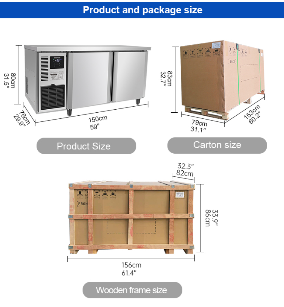 Buy Wholesale China Kitchen Counter Refrigerator Aircooled Frostfree