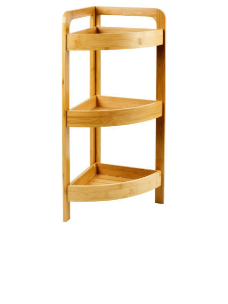 Buy Wholesale China 3-tier Bamboo Freestanding Floor Stand Corner