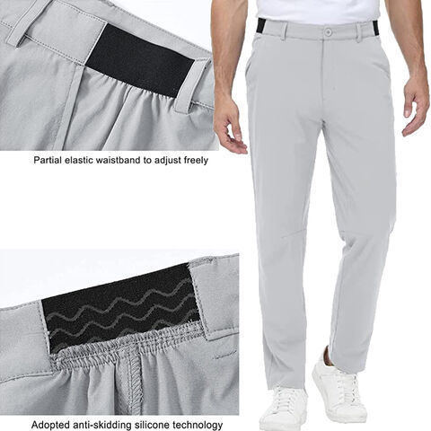 Pantalones Casuales De Verano Para Hombre Tela Delgada Ligera Gris