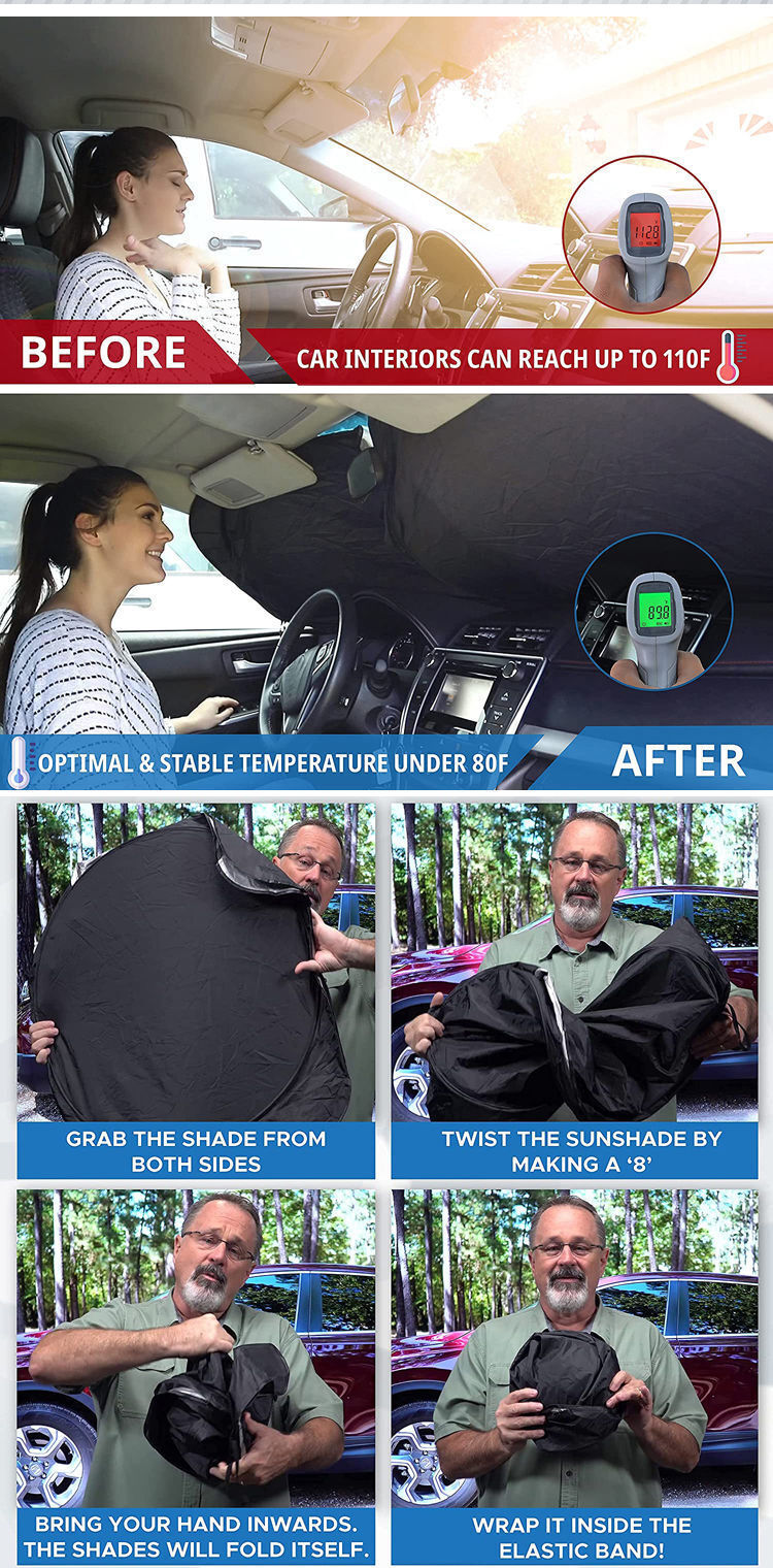 Buy Wholesale China Multi Sizes Car Windshield Sunshade For Universal