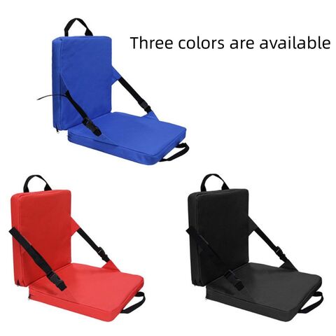 Outdoor Foldable Chair With Backrest Soft Sponge Cushion Back Chair For  Stadium And Beach