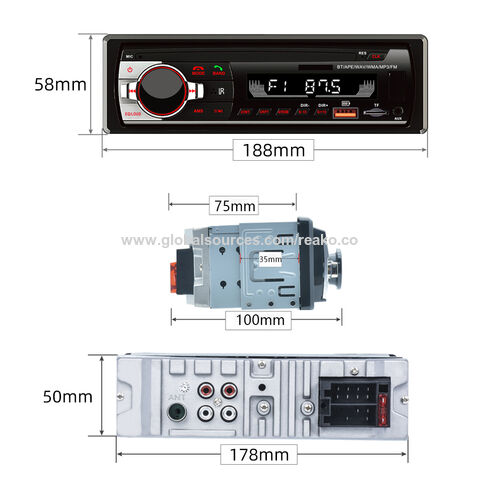 Radio Coche Bluetooth, 1 DIN Radio FM Autoradio Reproductor MP3