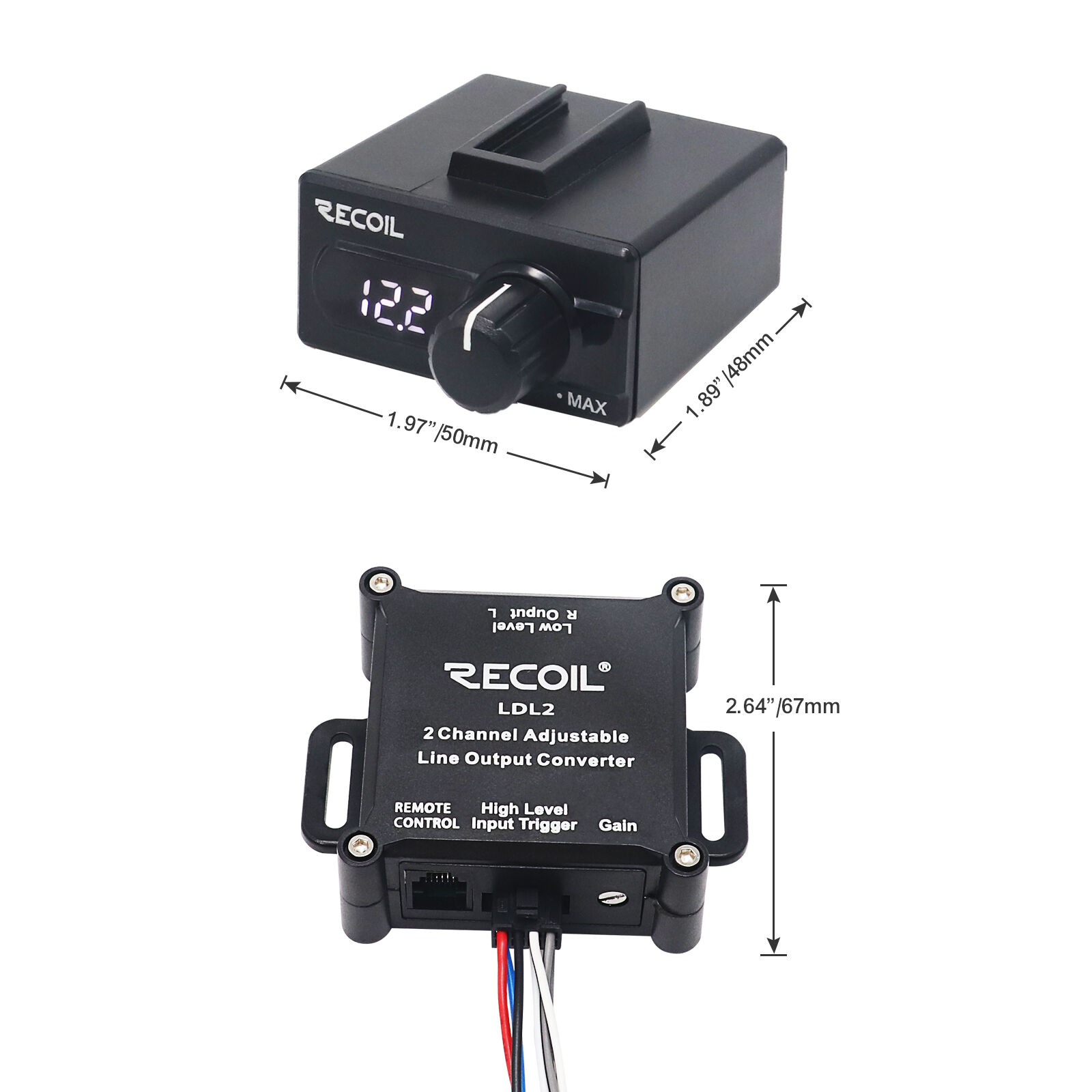 Edge Ldl2 Two Channel Speaker Cable To Rca Adjustable Line Output