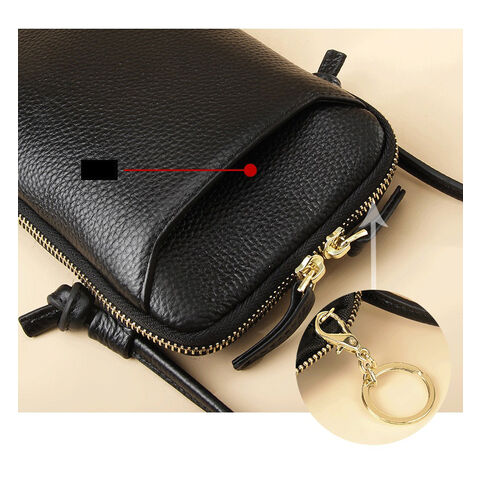 Leather Small Crossbody Bag for Women Designer Cell Phone Bag Wallet Purses