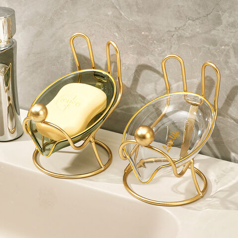 Boîte à savon créative de style luxe léger en gros avec support pour la maison