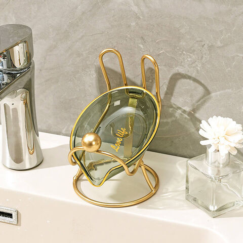 Boîte à savon créative de style luxe léger en gros avec support pour la maison