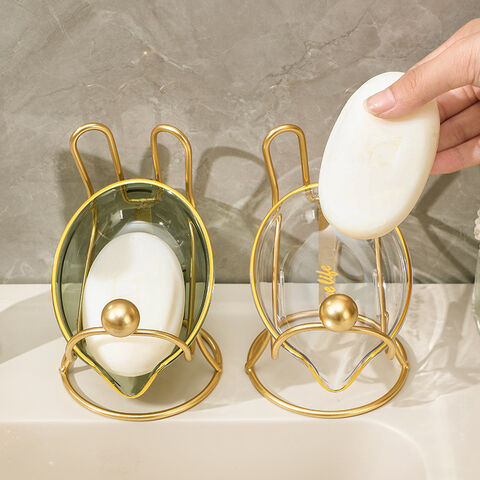 Boîte à savon créative de style luxe léger en gros avec support pour la maison