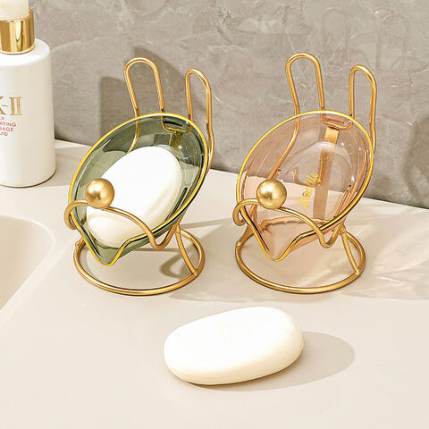 Boîte à savon créative de style luxe léger en gros avec support pour la maison