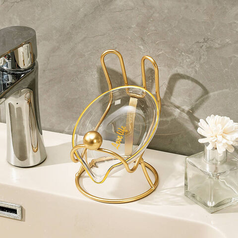 Boîte à savon créative de style luxe léger en gros avec support pour la maison